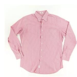 Peter Millar pink white check seaside finish long sleeve button down shirt XLG